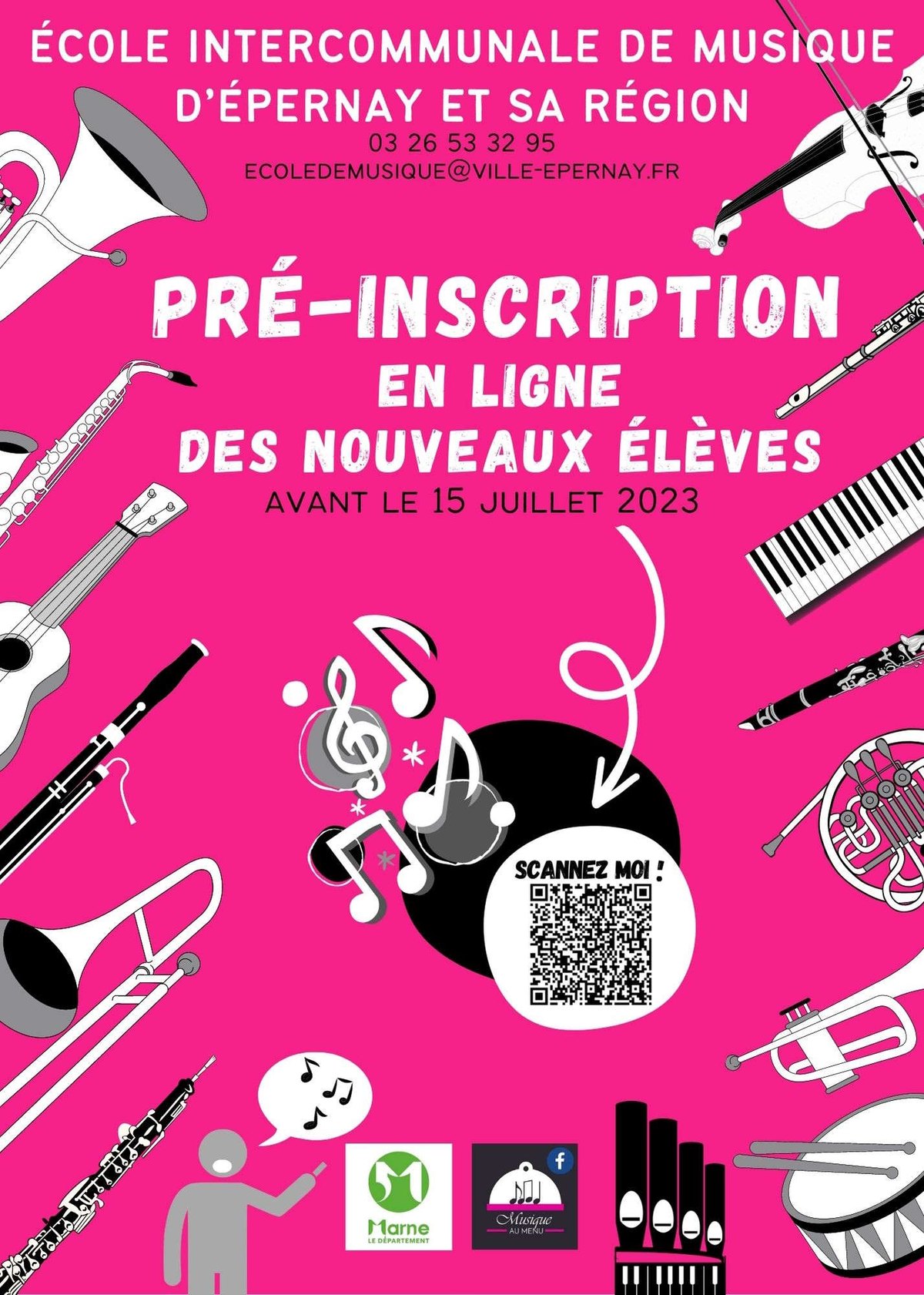 Affiche de « Inscriptions 2023-2024 »