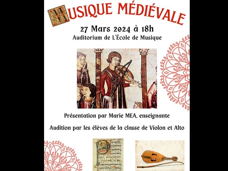 Affiche de « Musique médiévale - Classe de Violon-Alto »