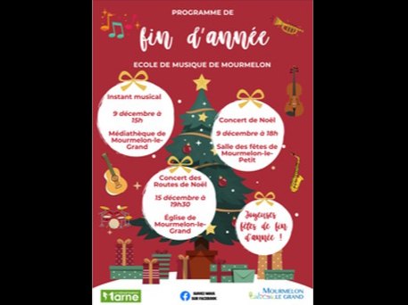 Affiche de « Programme de fin d’année - École de musique de Mourmelon »