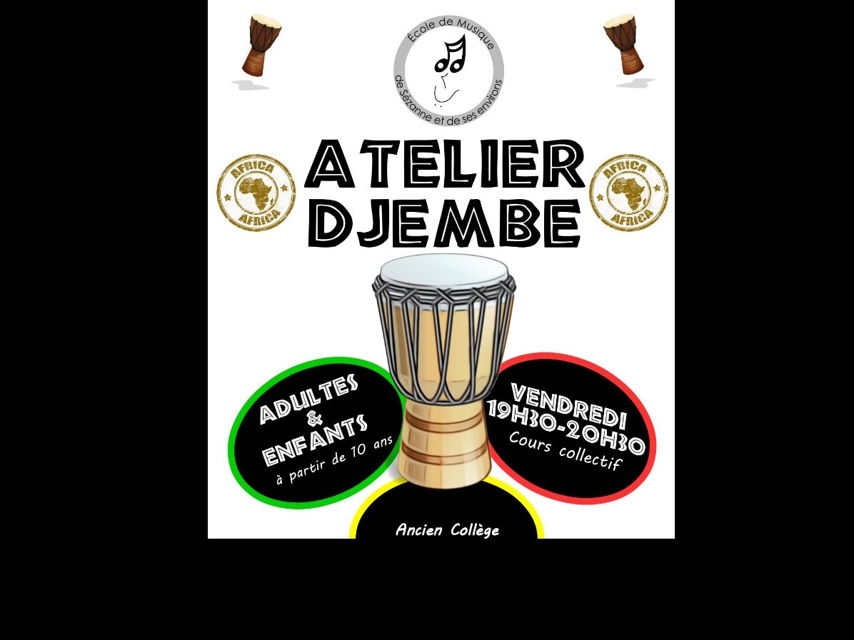 Affiche de « Atelier djembé »