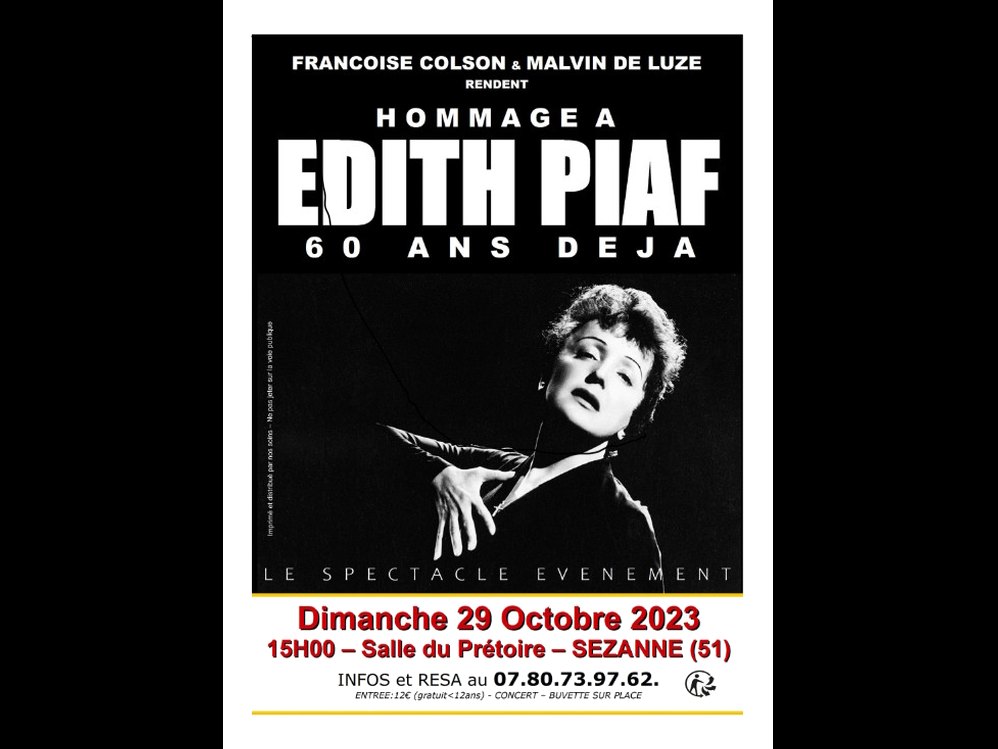 Affiche de « Hommage à Edith Piaf »
