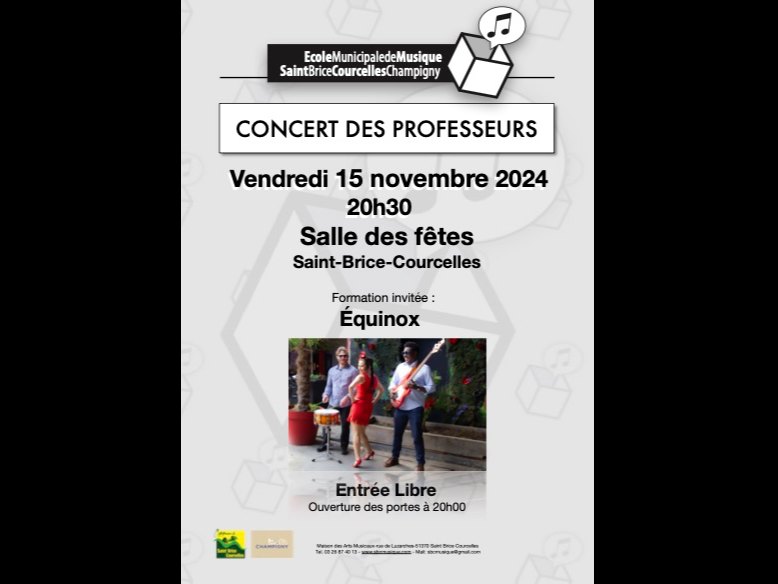 Affiche de « Concert des professeurs »